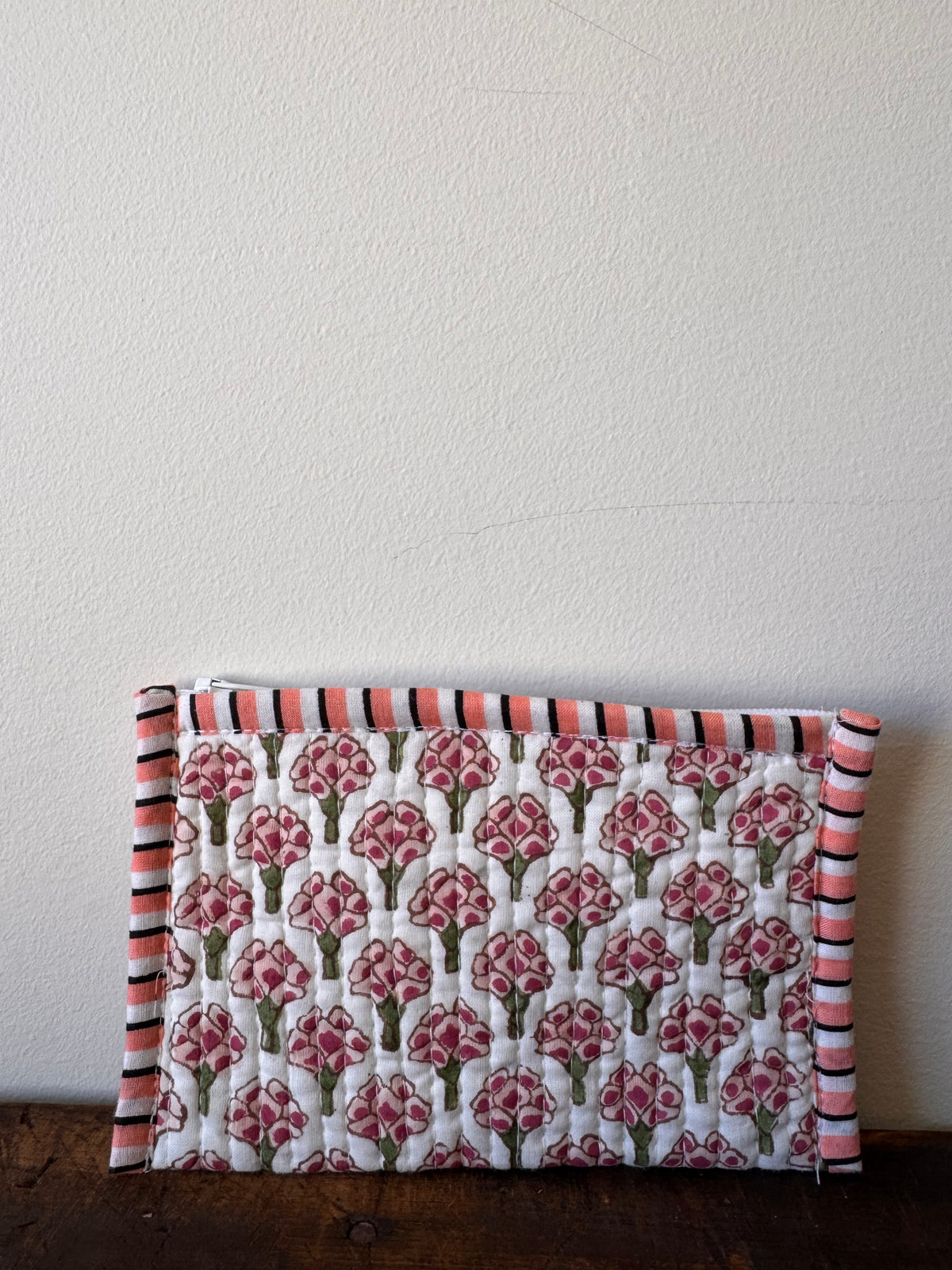 Block Print Coin Purse – Pink Floral