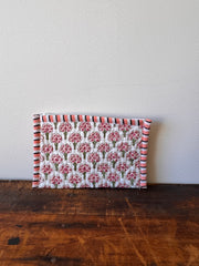 Block Print Coin Purse – Pink Floral