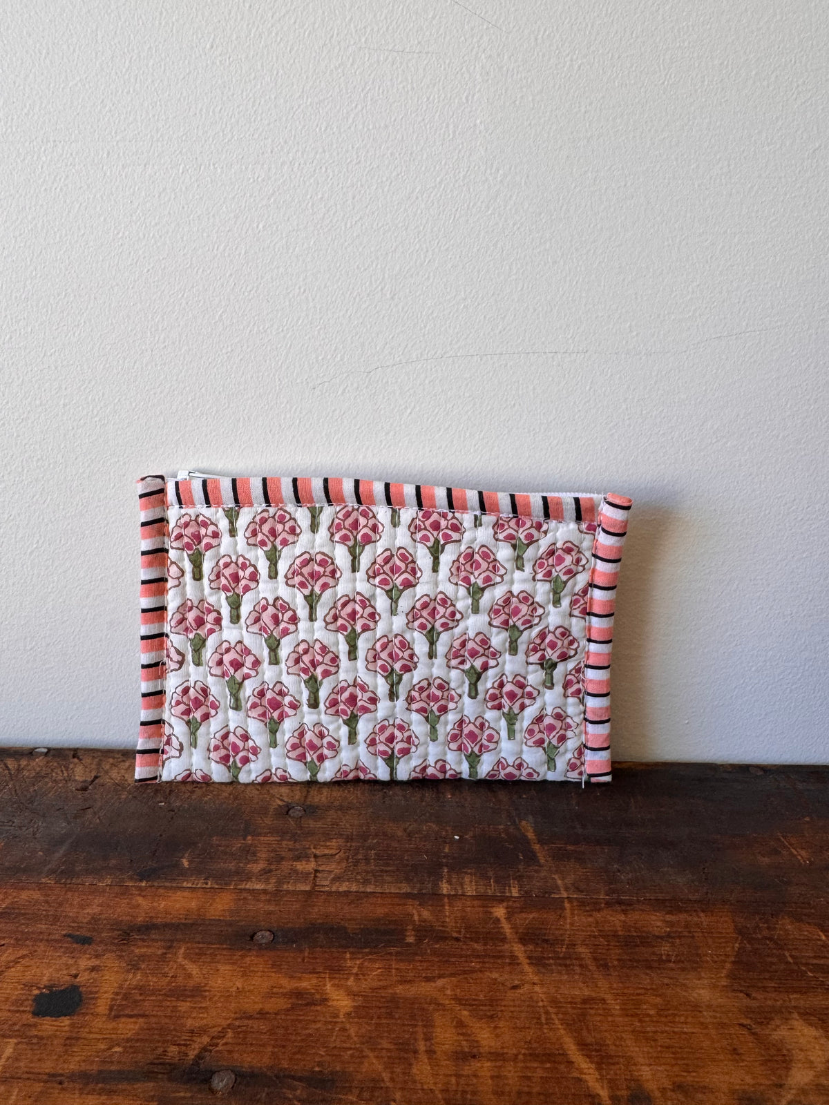 Block Print Coin Purse – Pink Floral