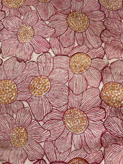 Block Print Cotton Fabric – Big Pink Floral