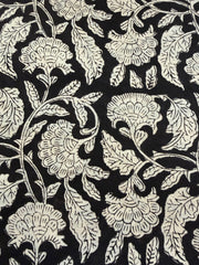 Block Print Cotton Fabric – Large Black Print