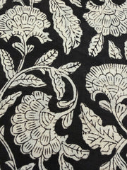 Block Print Cotton Fabric – Large Black Print