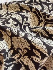Block Print Cotton Fabric – Large Black Print