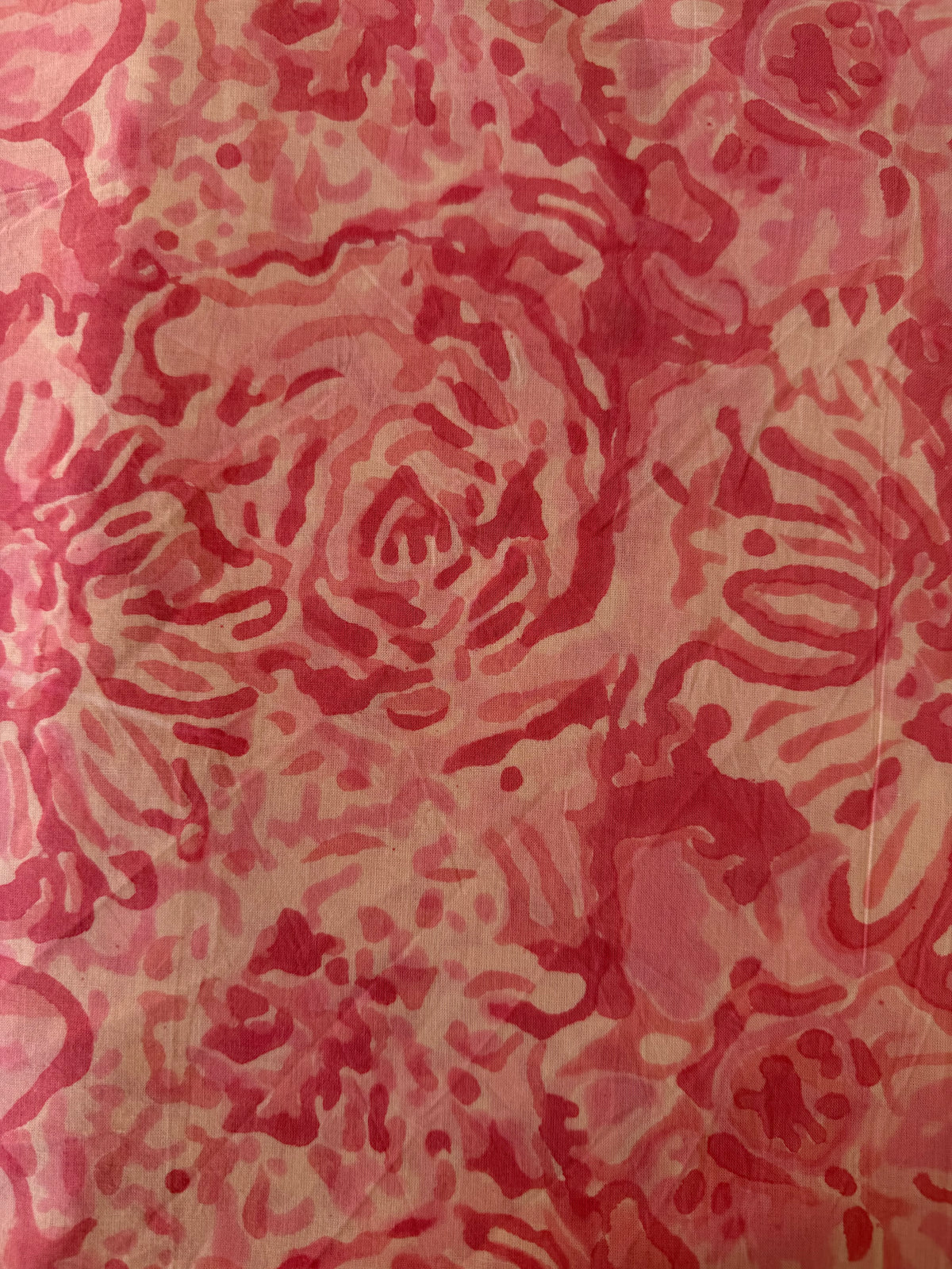 Block Print Cotton Fabric – Pink Floral