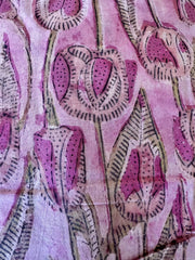 Block Print Cotton Fabric – Pink Natives
