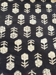 Block Print Cotton Fabric – Small Black Print