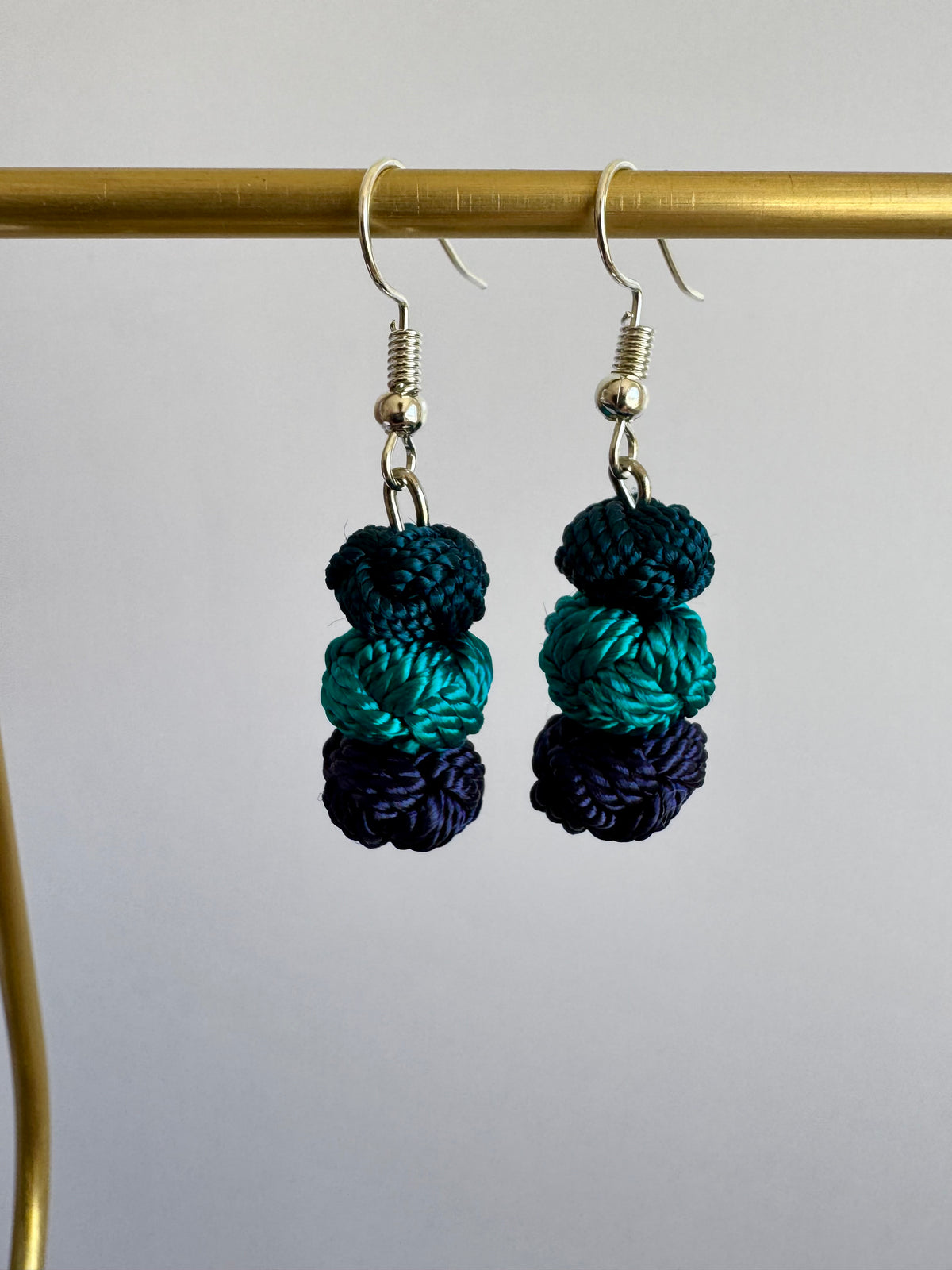 Blue & Turquoise Ball Earrings – EM008