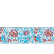 Brown and Turquoise Floral Ribbon