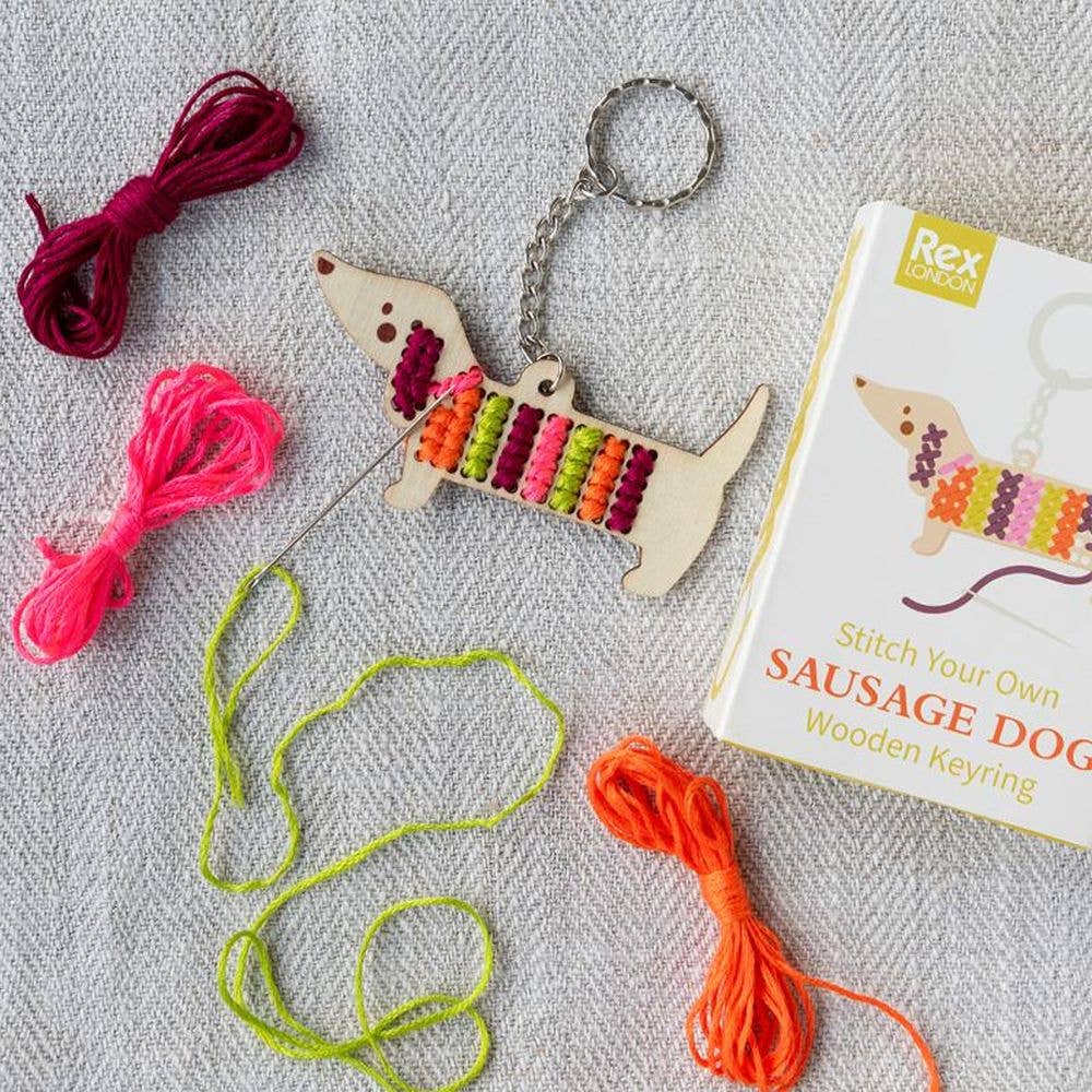Rex London Stitch Your Own Keyring - Sausage Dog