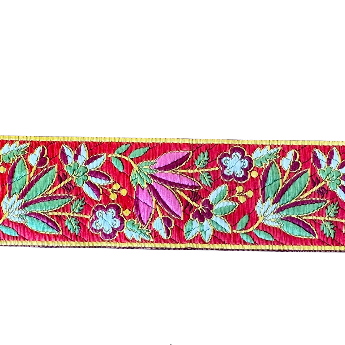 Crimson Azure Bloom Ribbon
