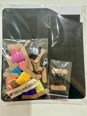 Cross – Stitch Kit – Black Leather Glasses Case – Multi – Colour Floral