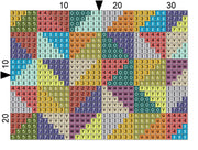 Cross – Stitch Kit – Tan Leather Card Holder – Multi – Coloured Pattern