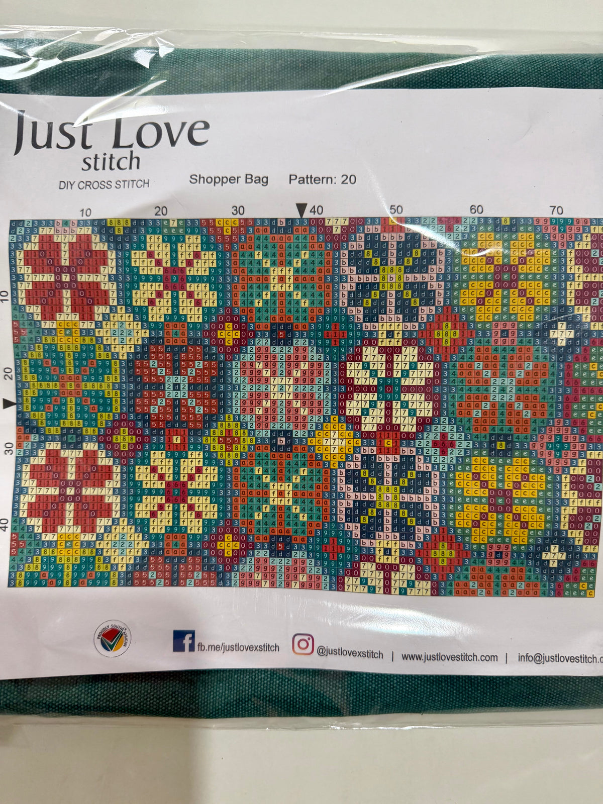 Cross – Stitch Kit – Tote Bag – Floral Pattern