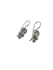 Crystal & Pearl Sterling Silver Earrings