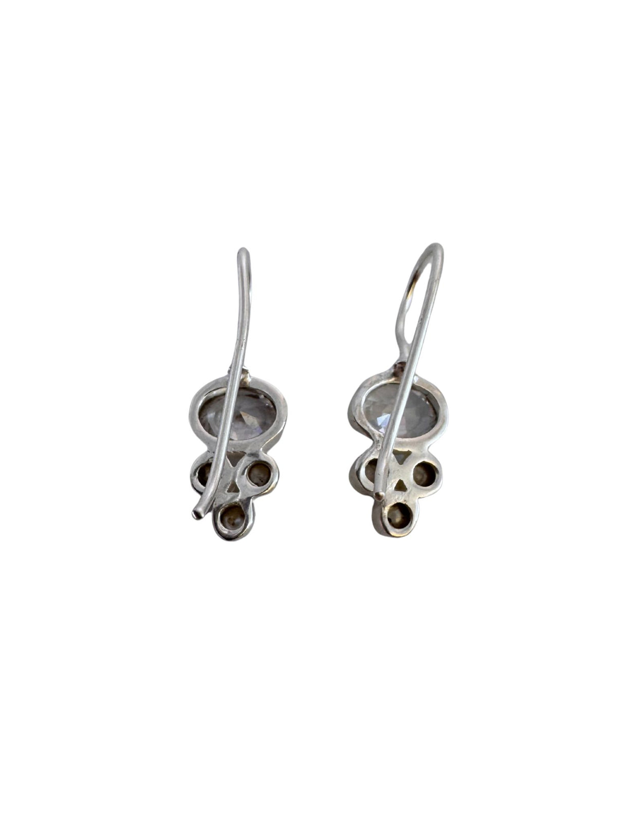 Crystal & Pearl Sterling Silver Earrings