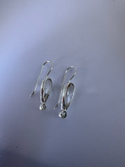 Crystal Tear Drop Sterling Silver Earrings