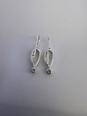 Crystal Tear Drop Sterling Silver Earrings
