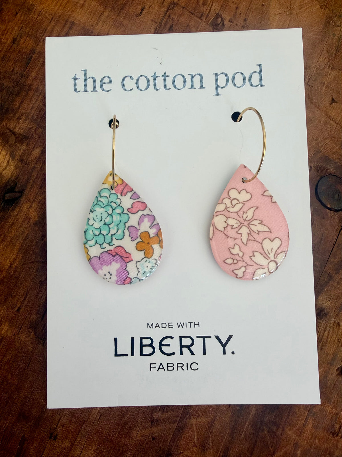 Liberty Reversible Earrings – Pastel & Pink Tear Drop