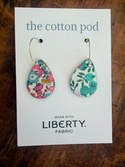 Liberty Reversible Earrings – Pink & Green Tear Drop
