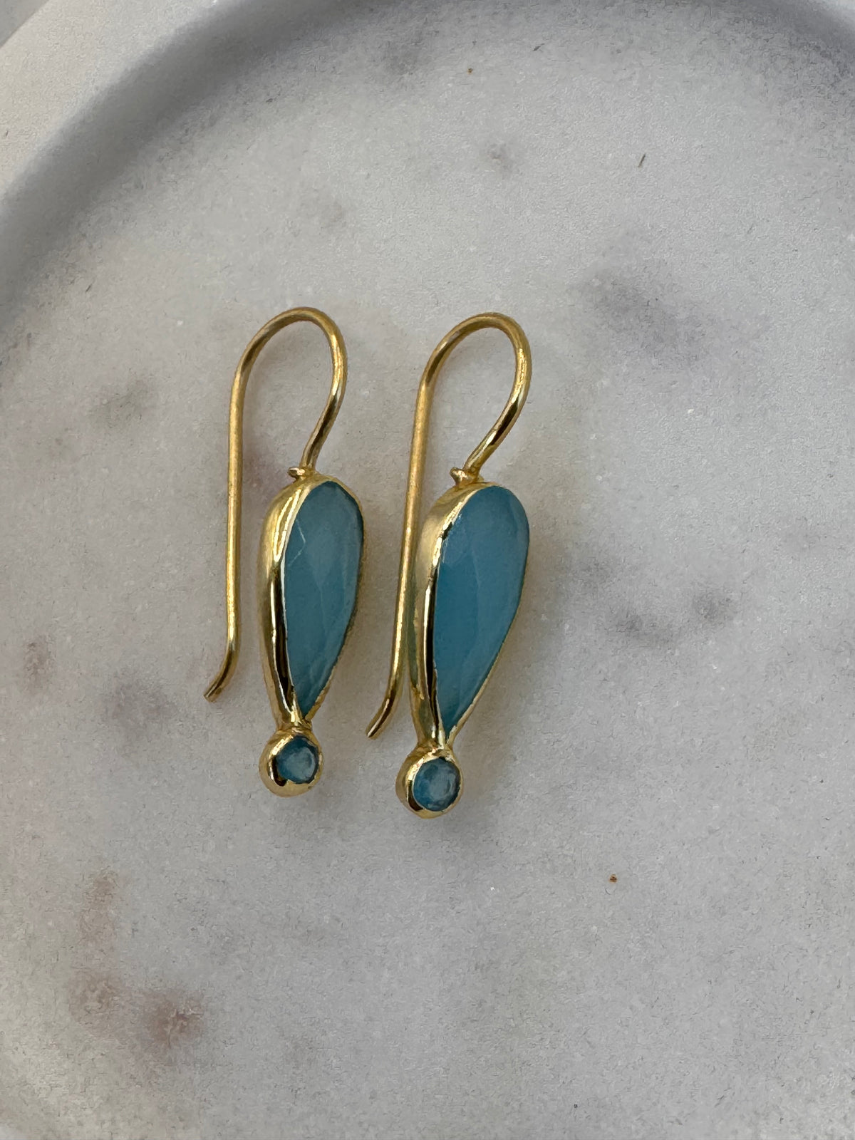 Light Blue Teardrop Earrings