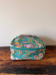 Makeup Bag – Aqua Green Floral
