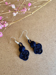 Navy Knot Earrings – EM005