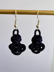 Navy Knot Earrings – EM005