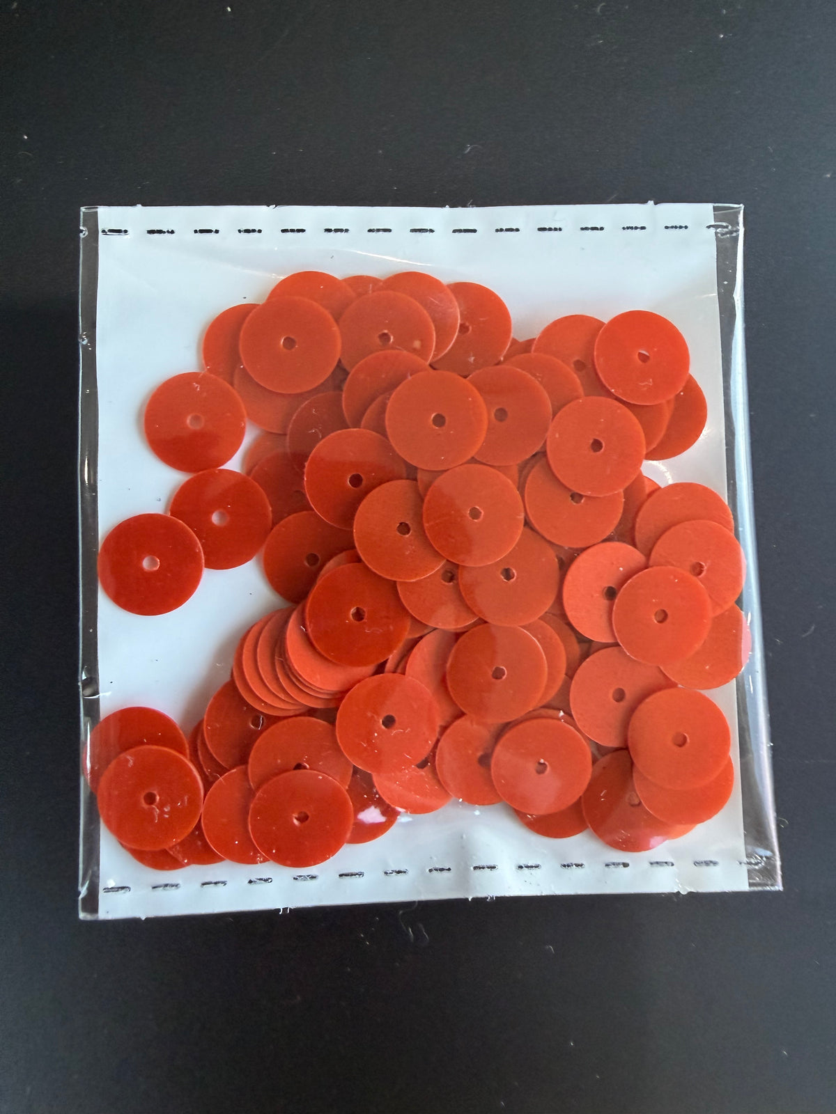 Orange Sequins – Medium Round