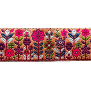 Peach Ribbon With Spring Garden
