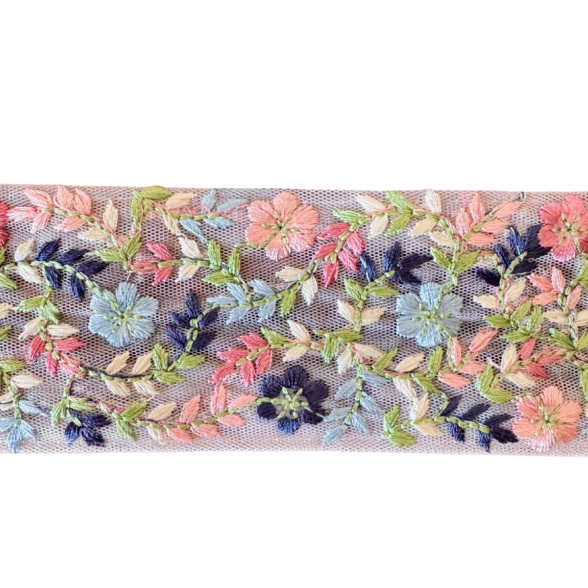 Pink & Blue Floral Ribbon