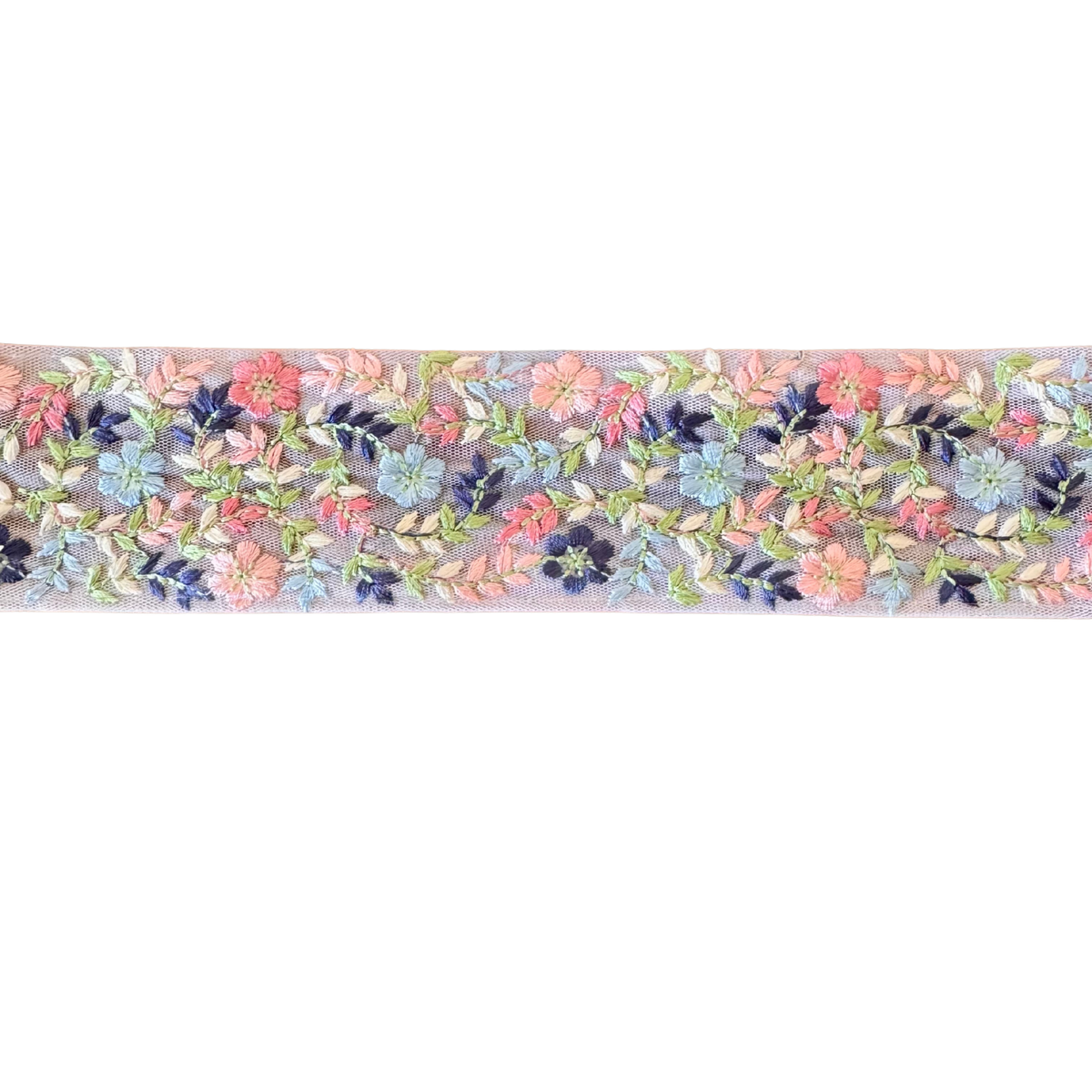 Pink & Blue Floral Ribbon