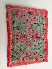Pink & Green Vintage Patch From Gujarat