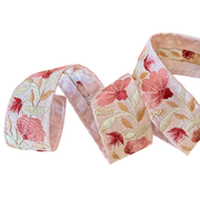 Pink Floral Ribbon With Dusty Pink Flowers