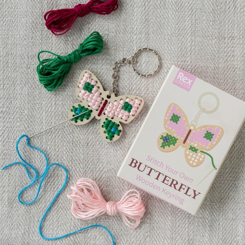 Rex London Stitch Your Own Keyring – Butterfly