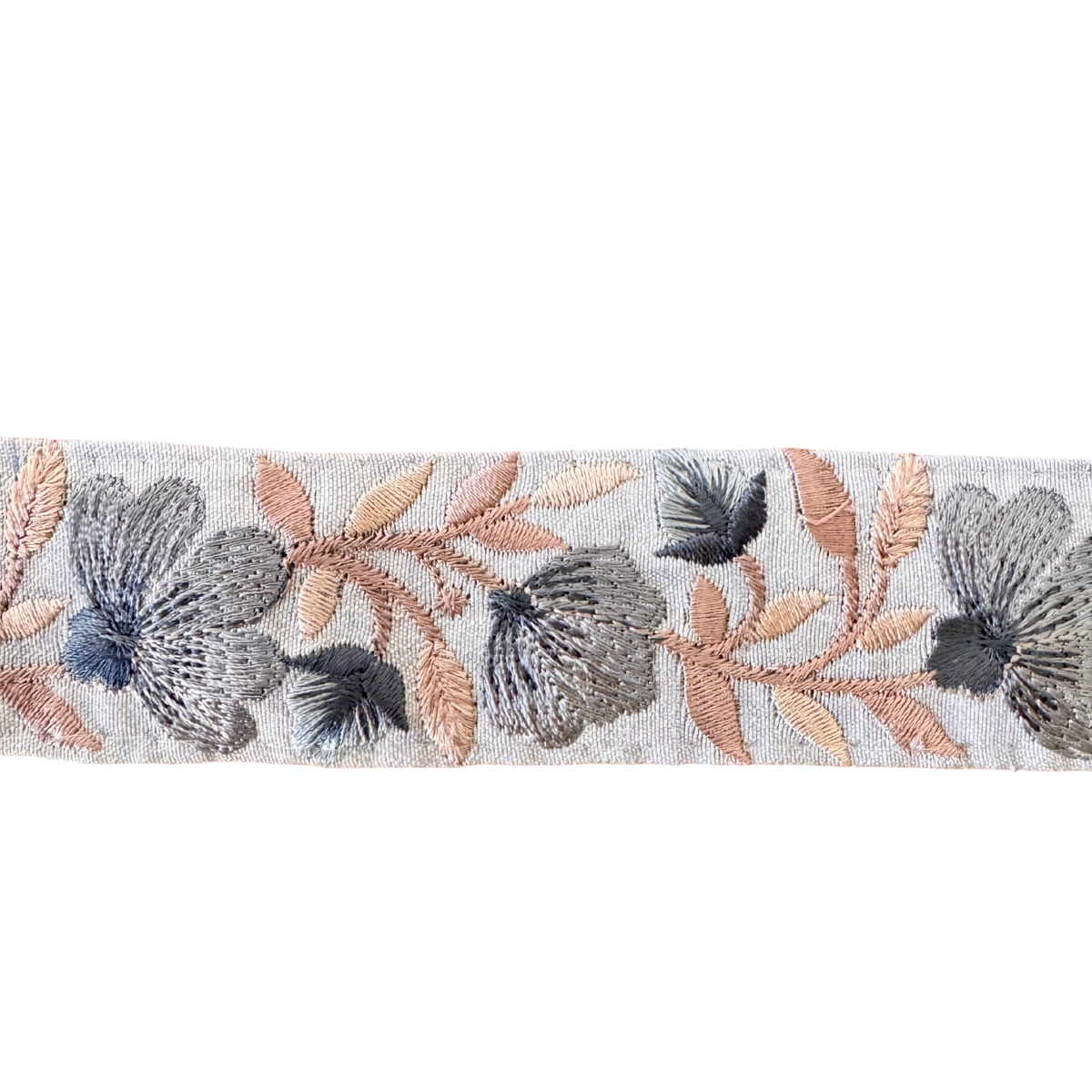 Slate Blue Floral Ribbon