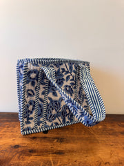 Small Tote Bag – Blue & White Floral