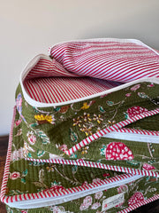 Travel Packing Cube – Set of 3 Green Floral