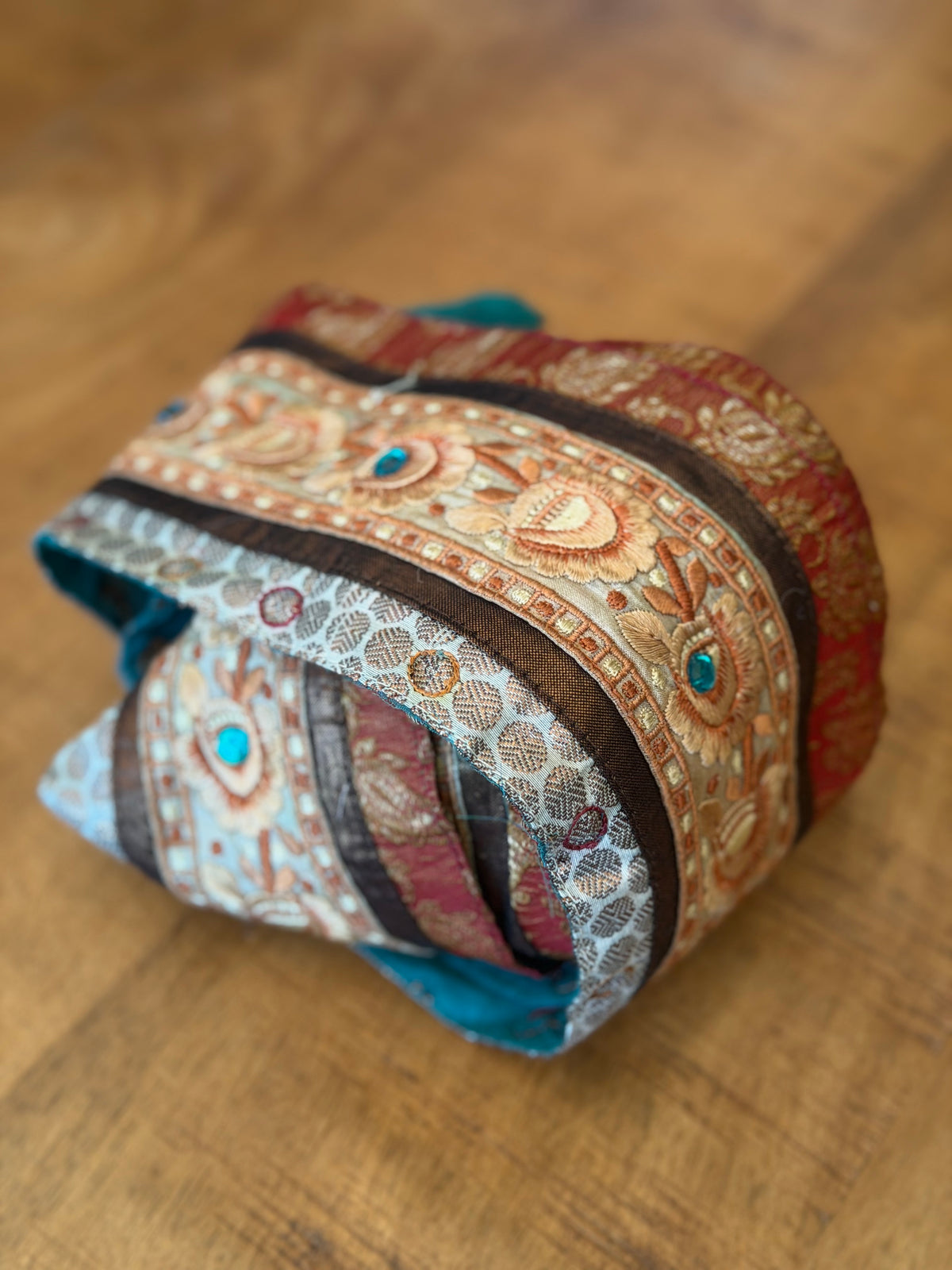 Upcycled Saree Trim – Autumn