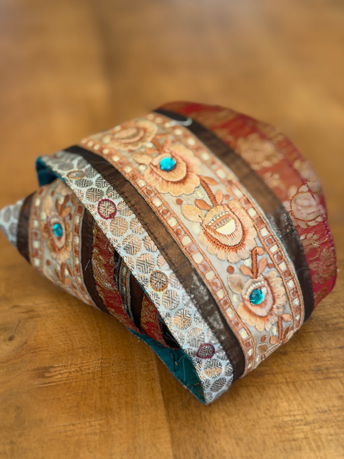 Upcycled Saree Trim – Autumn
