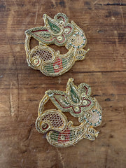 Vintage Zardozi Embroidered Patch – 2 pieces