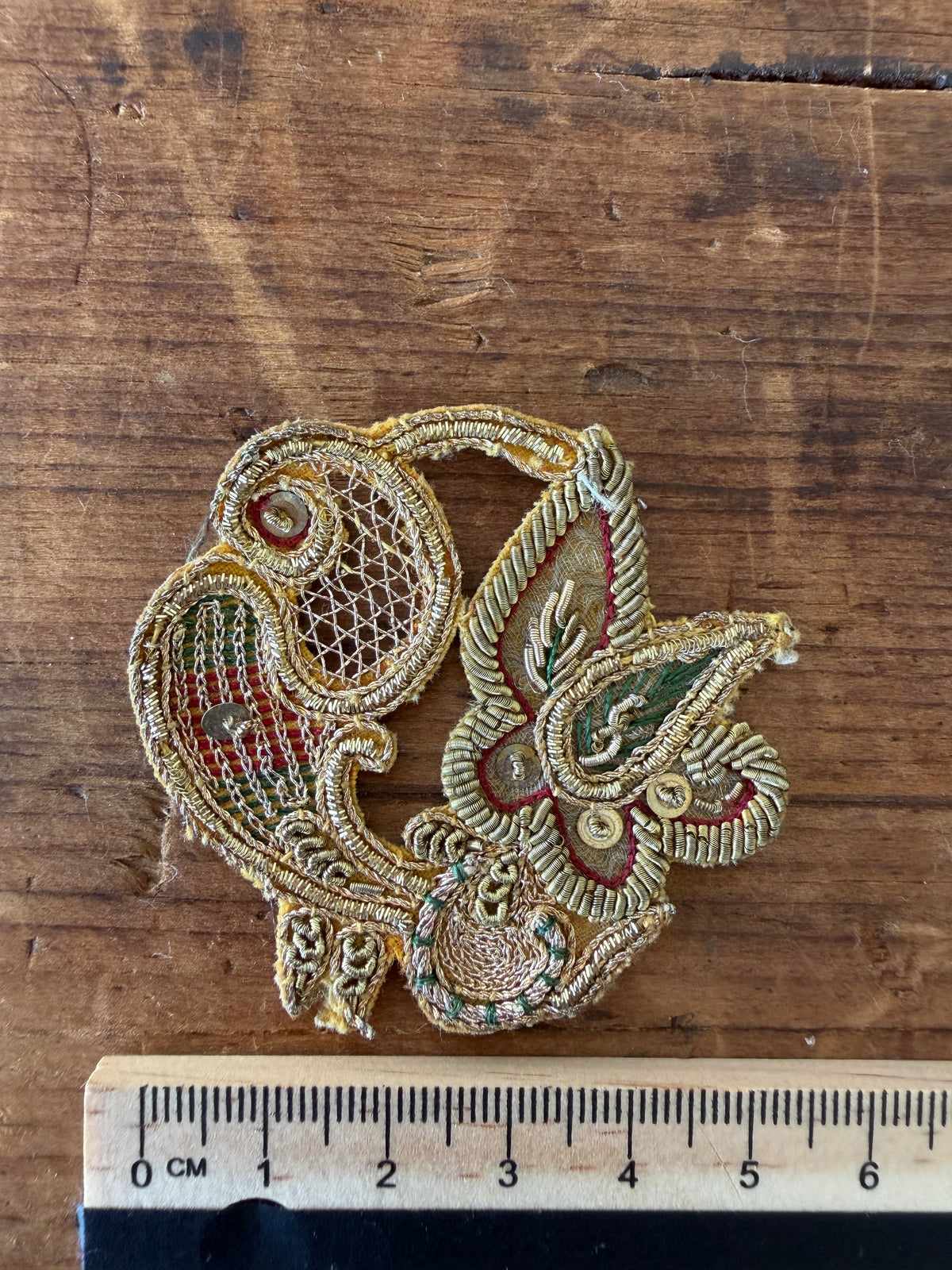 Vintage Zardozi Embroidered Patch – 2 pieces