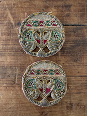 Vintage Zardozi Embroidered Patch – 2 pieces