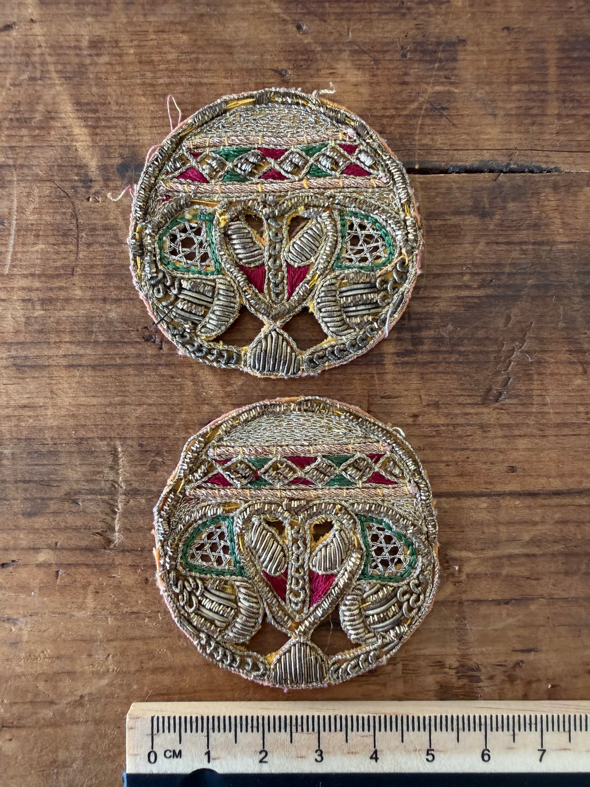 Vintage Zardozi Embroidered Patch – 2 pieces