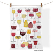 WerkShoppe Cotton Tea Towel – Wine Time