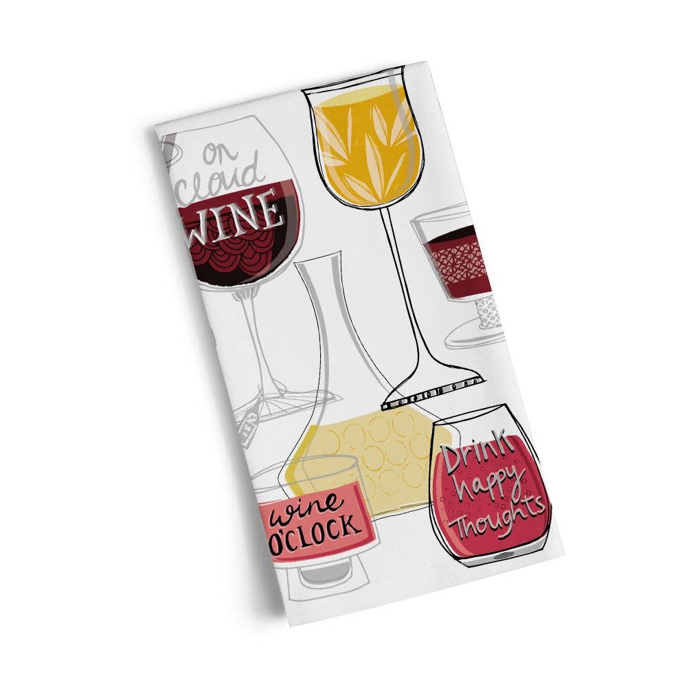 WerkShoppe Cotton Tea Towel – Wine Time