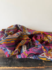 Wool Silk Blend Scarves – Pink & Blue