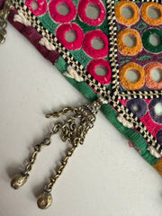 Yellow, Pink & Green Vintage Patch From Gujarat